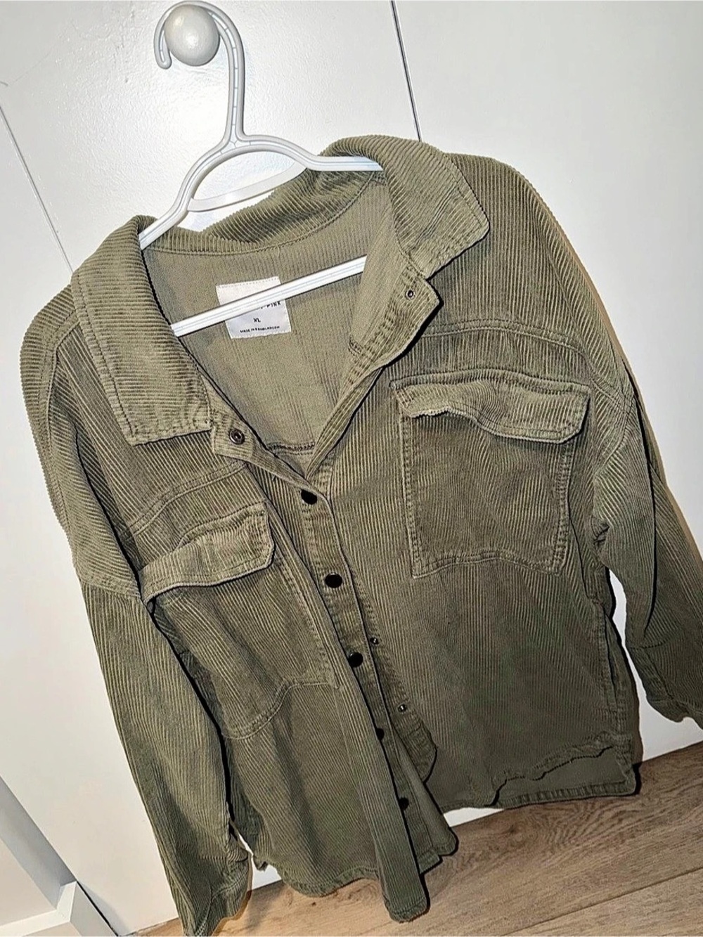 green corduroy shirt